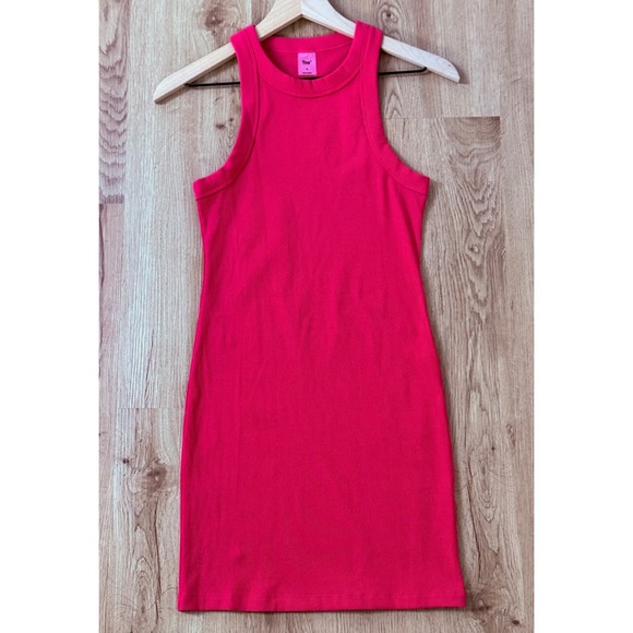 Aritzia Dresses & Skirts - Aritzia Tna Ribbed Pink Quartz Mini Dress Size Small Sleeveless Bodycon
